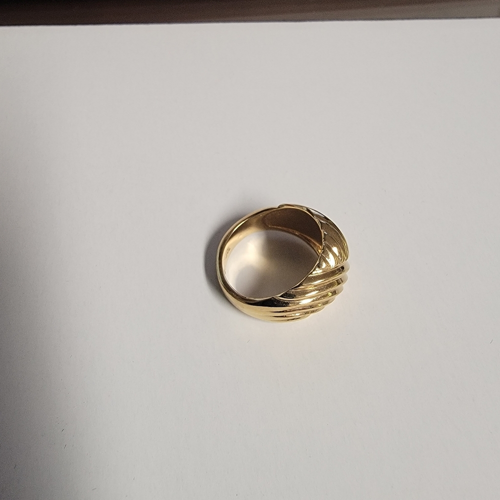 ,Vintage Avon ribbed faux Gold dome ring, size 5 - Picture 4 of 6
